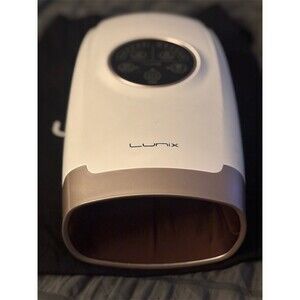 Lunix Electric Hand & Wrist Massager White Heat Shiatsu Compression w/ Bag